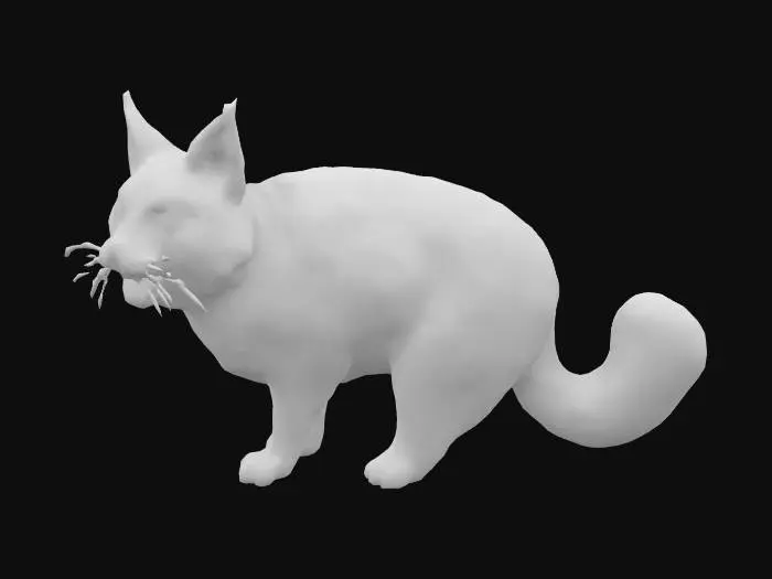 3D model for Kahkaha atan bir kedi. Realistik. Son derece sitilize. Ultra detaylı. Uzun, kalın tüylü bir kuyruk. Detaylar en az 5 mm derinliğinde. Kabartılar en az 5 mm kalınlığında. Duvarlar en az 4 mm kalınlığında. 4k