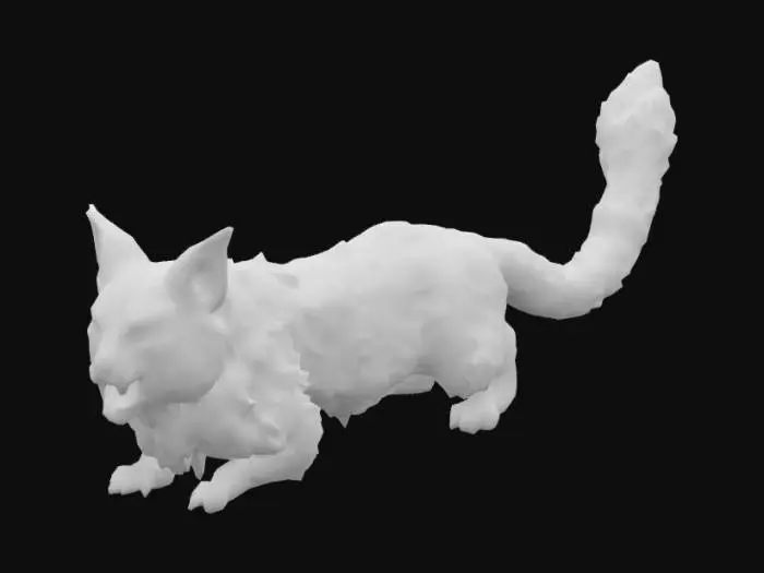3D model for Kahkaha atan bir kedi. Realistik. Son derece sitilize. Ultra detaylı. Uzun, kalın tüylü bir kuyruk. Detaylar en az 5 mm derinliğinde. Kabartılar en az 5 mm kalınlığında. Duvarlar en az 4 mm kalınlığında. 4k