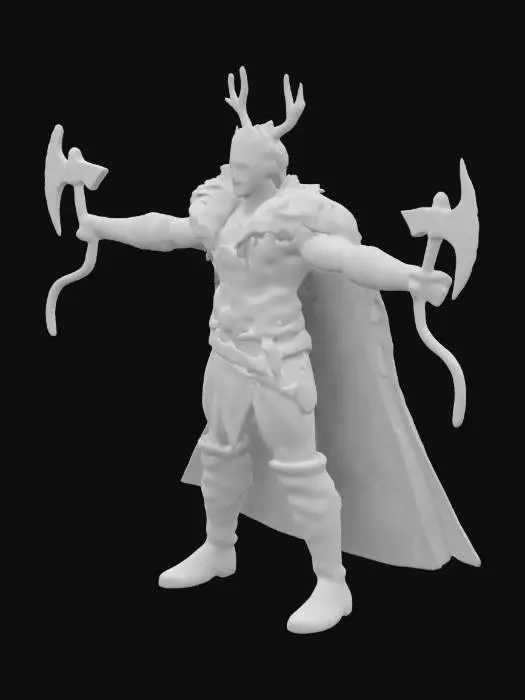 3D model for assassins creed valhalla. eivor karakteri. vahşi görünüm, saldırı pozisyonu. , Ortaçağ, Son Derece Detaylı, Ultra Gerçekçi, Savaş Pozu