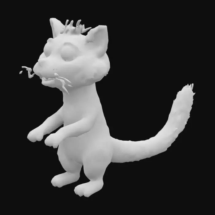 3D model for Kahkaha atan bir kedi. Realistik. Son derece sitilize. Ultra detaylı. Uzun, kalın tüylü bir kuyruk. Detaylar en az 5 mm derinliğinde. Kabartılar en az 5 mm kalınlığında. Duvarlar en az 4 mm kalınlığında. 4k