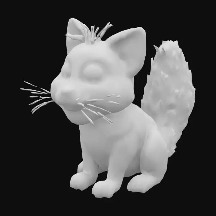3D model for Kahkaha atan bir kedi. Realistik. Son derece sitilize. Ultra detaylı. Uzun, kalın tüylü bir kuyruk. Detaylar en az 5 mm derinliğinde. Kabartılar en az 5 mm kalınlığında. Duvarlar en az 4 mm kalınlığında. 4k