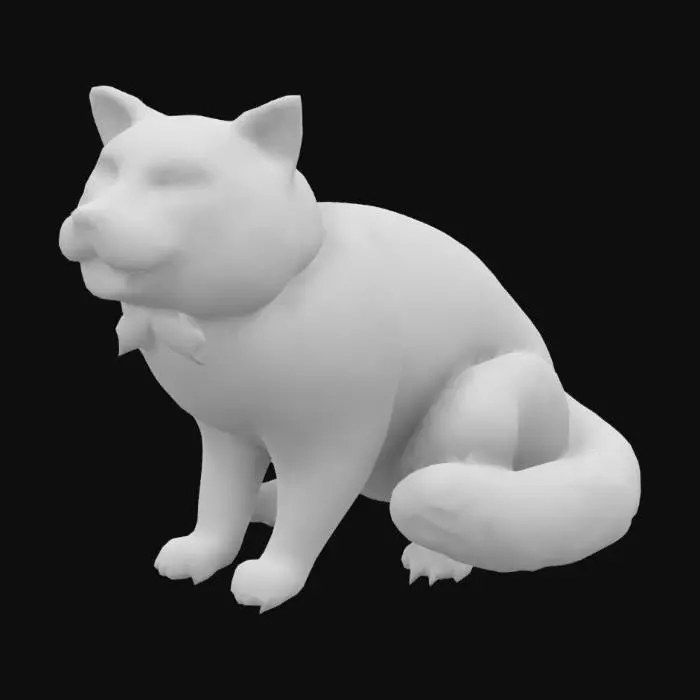 3D model for Kahkaha atan bir kedi. Realistik. Son derece sitilize. Ultra detaylı. Uzun, kalın tüylü bir kuyruk. Detaylar en az 5 mm derinliğinde. Kabartılar en az 5 mm kalınlığında. Duvarlar en az 4 mm kalınlığında. 4k