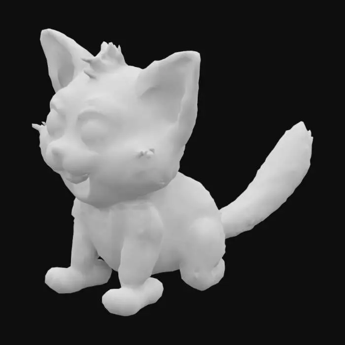 3D model for Kahkaha atan bir kedi. Realistik. Son derece sitilize. Ultra detaylı. Uzun, kalın tüylü bir kuyruk. Detaylar en az 5 mm derinliğinde. Kabartılar en az 5 mm kalınlığında. Duvarlar en az 4 mm kalınlığında. 4k