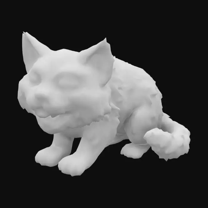 3D model for Kahkaha atan bir kedi. Realistik. Son derece sitilize. Ultra detaylı. Uzun, kalın tüylü bir kuyruk. Detaylar en az 5 mm derinliğinde. Kabartılar en az 5 mm kalınlığında. Duvarlar en az 4 mm kalınlığında. 4k