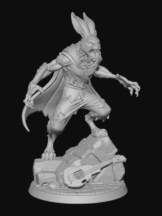 3D model for Werewolf Rabbit Bard