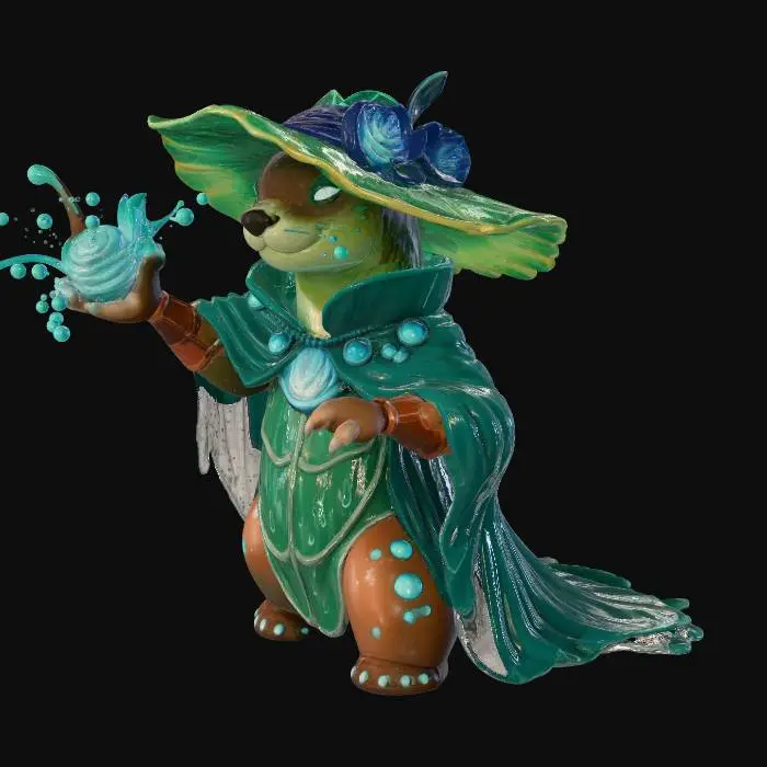 3D model for Enchanted Otter Wizard