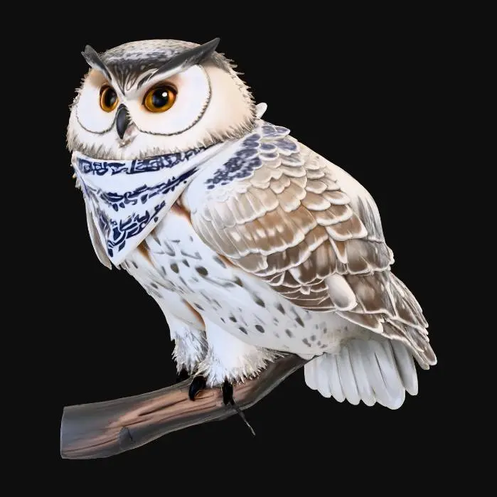 3D model for Bandana Owl