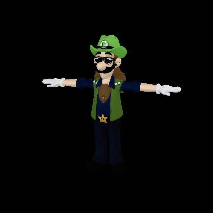 3D model for Green Hat Gun Slinger