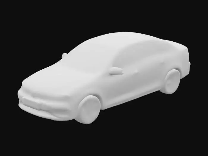 3D model for Burnt Orange Volkswagen Jetta Low Poly 3D Model