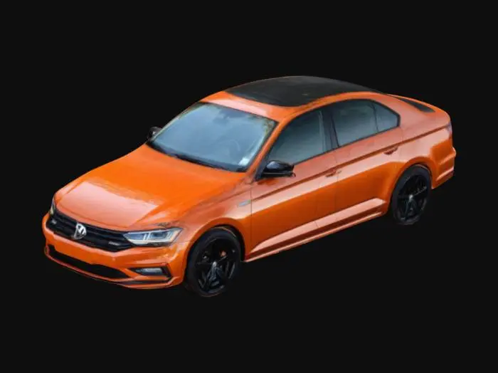 3D model for Burnt Orange Volkswagen Jetta Low Poly 3D Model