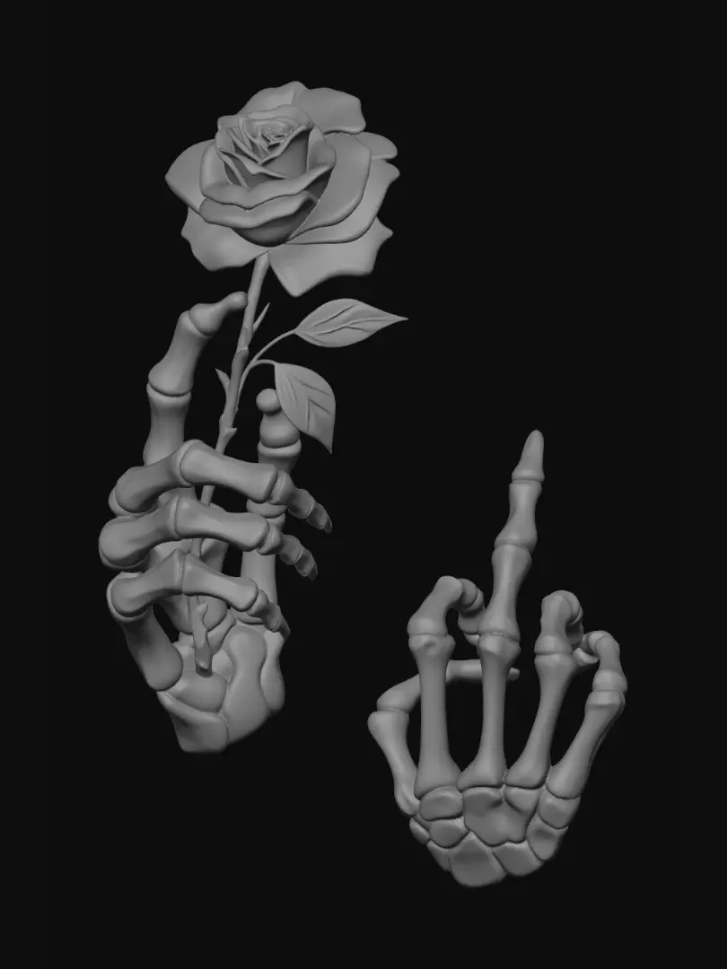 3D model for Rose and Bones