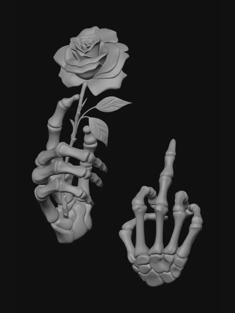 3D model for Rose and Bones