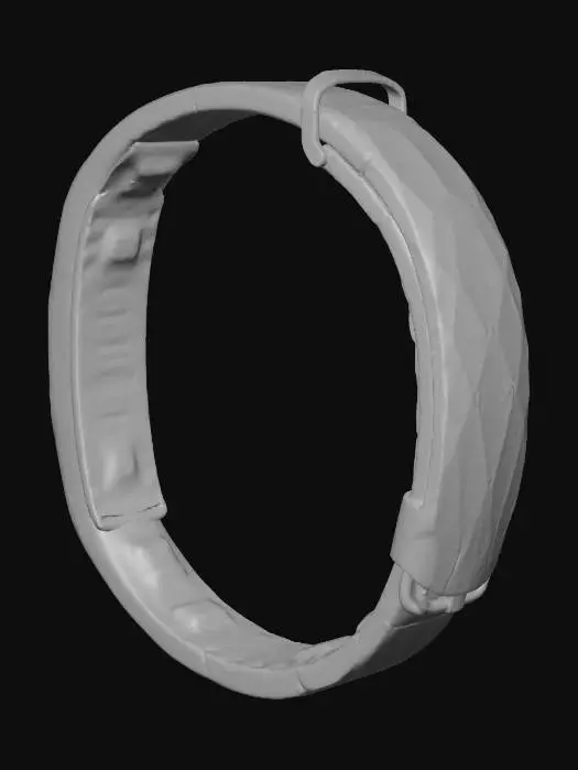 3D model for Fitness Tracker Elegance, with Little SOS button on bottom of the top surface