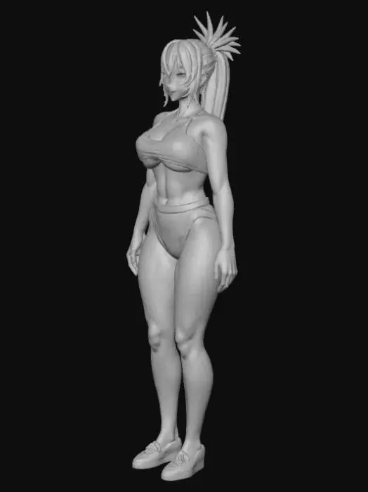 3D model for #Halloween2025#, an humanoid female cannabis form vase for real flowers to put in wit watter tray under int , #Halloween2025#make useable for puting in flowers