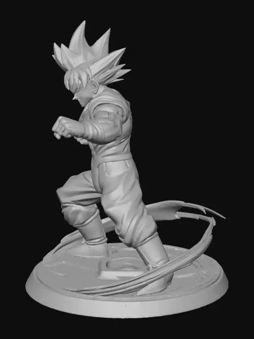 3D model for with base plate, smooth ,high resolution, fight pose