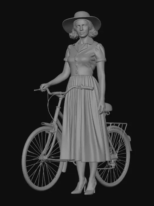 3D model for Vintage Peach Dress by the Canal