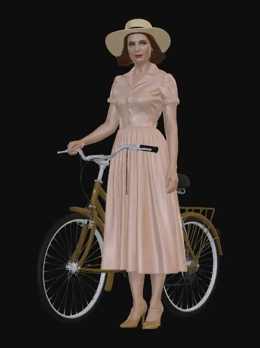 3D model for Vintage Peach Dress by the Canal