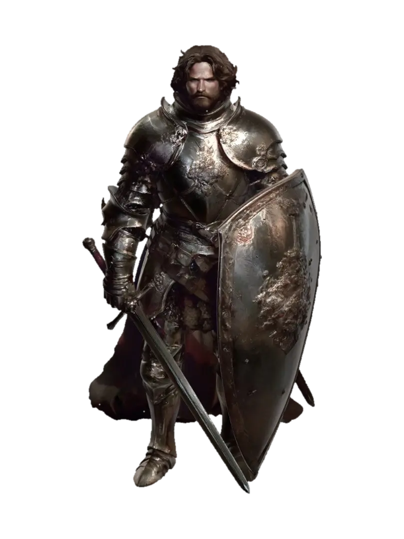 Ironclad Knight 3D model, vytvořený pomocí AI