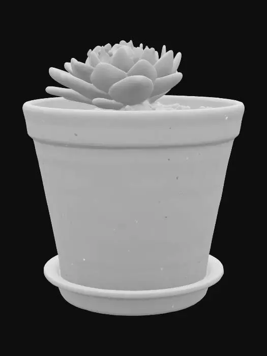 3D model for Floral Succulent Pot