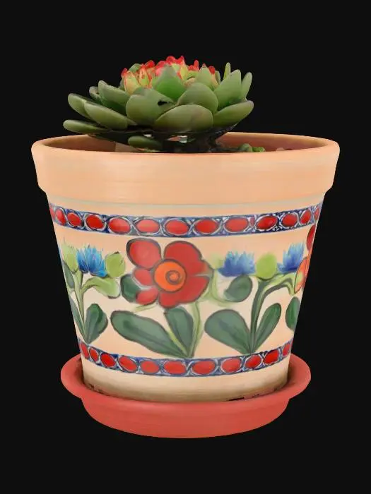 3D model for Floral Succulent Pot