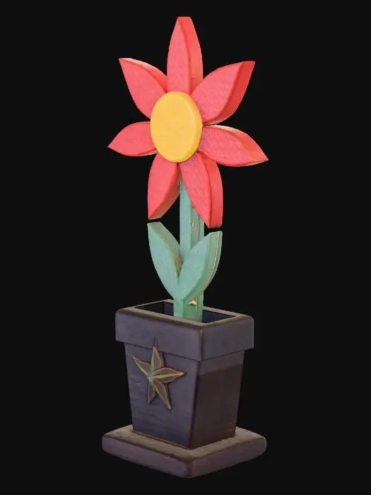 3D model for Rustic Wooden Flower