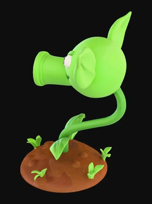 3D model for Peashooter Plant