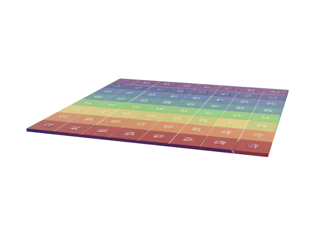Flat Plane 16x9 UV Grid 3D model, vytvořený pomocí AI