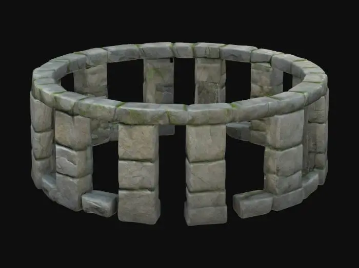 3D model for veronoi stonehedge, Stylized, Stone, Carved, Highly Detailed, Ultra Realistic