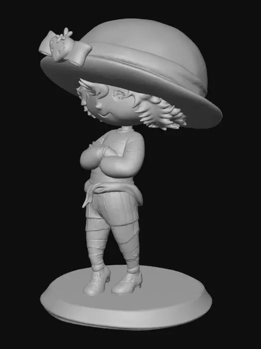 3D model for Strawberry Hat Character