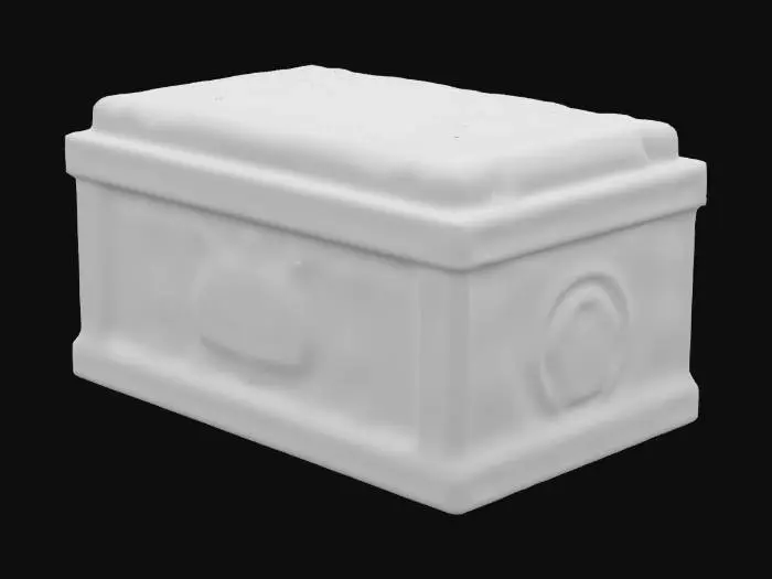 3D model for Создай саркофаг прямоугольной формы. Саркофаг должен быть древним и жутким. На саркофаге есть древние символы. Создатель многополигональную модель. Сделать анимацию открытия крышки саркофага и крышка поднимается в воздух. Модель должна быть максимально детализированная. Текстуры высшего качества