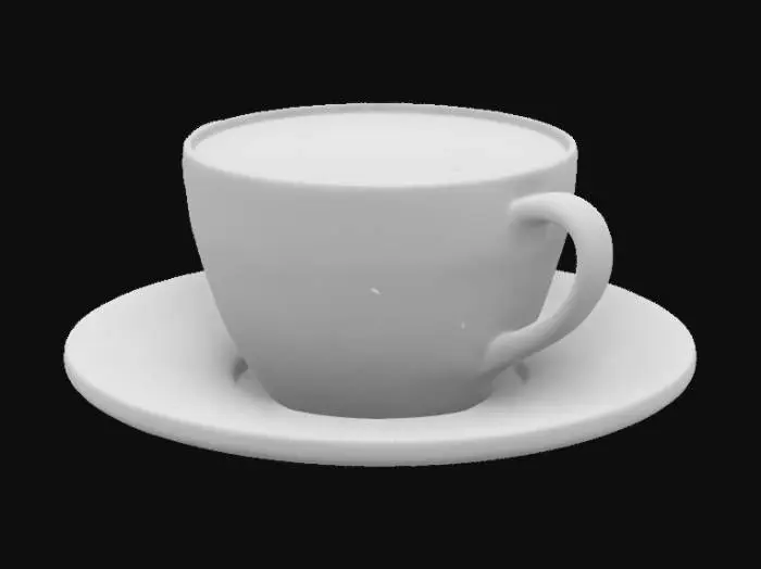 3D model for Coffee cup with cappuccino in it