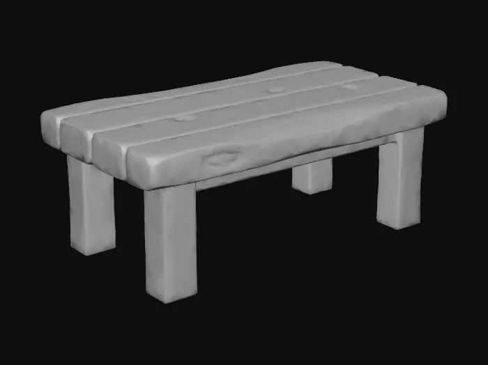 3D model for Stylized Wooden Table