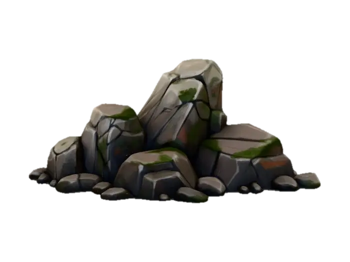 Rock Formation 3D-model, gegenereerd door AI