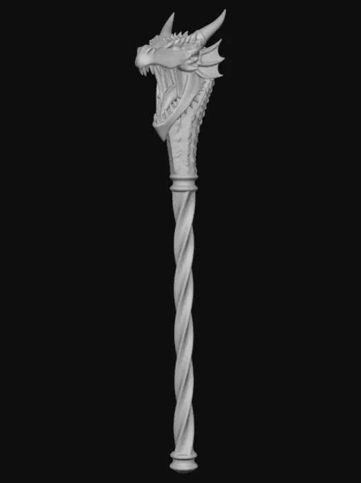 3D model for Dragon Scepter