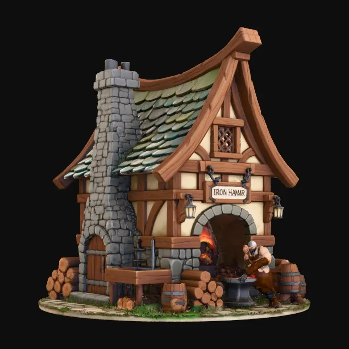 3D model for Iron Forge Workshop