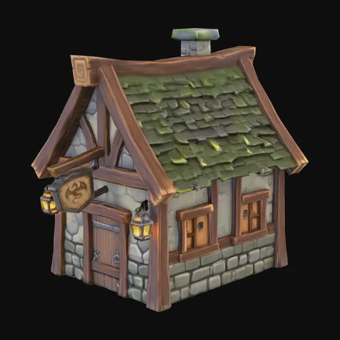 3D model for Dragon's Haven Tavern