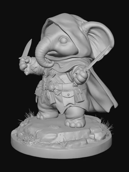 3D model for Tiny Elephant Rogue