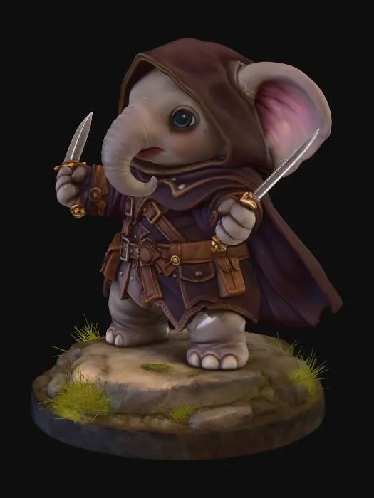 3D model for Tiny Elephant Rogue