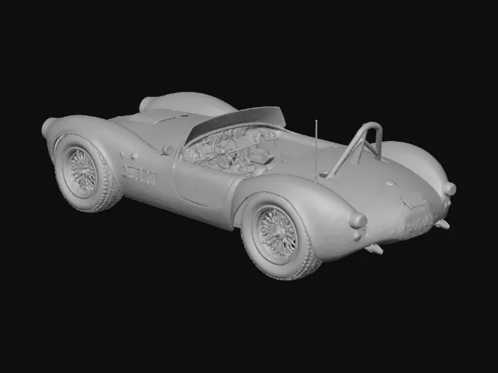 3D model for sports racing car, classic ultra-realistic