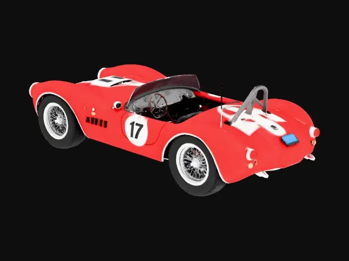 3D model for sports racing car, classic ultra-realistic
