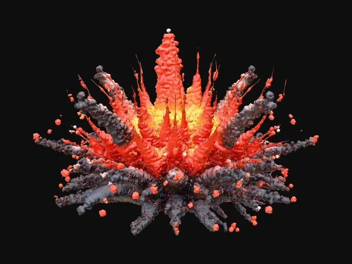 3D model for anime burst explosion