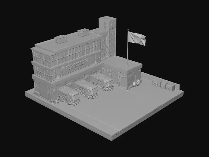 3D model for Fire Station Hub