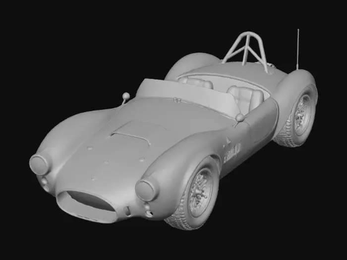 3D model for sports racing car, classic ultra-realistic