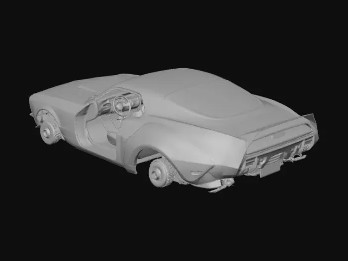 3D model for Retro Turquoise Racer