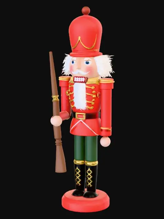 3D model for Wooden nutcracker soldier
