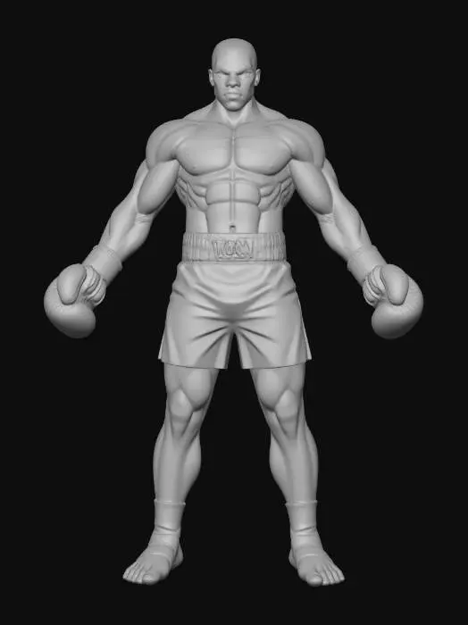 3D model for Boxing Champion Art