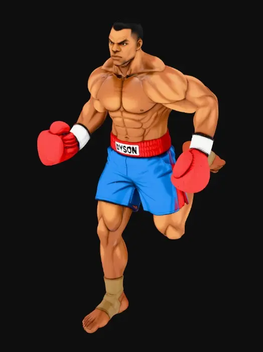 3D model for Boxing Champion Art