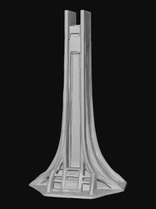 3D model for Sci-fi external planet tall building