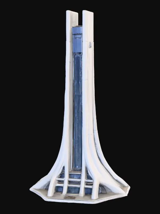 3D model for Sci-fi external planet tall building