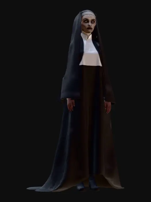 3D model for the nun from the conjuring, anime style